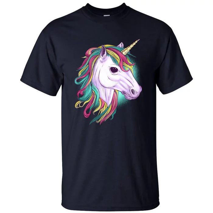 Colorful Unicorn Art Drawing Tall T-Shirt