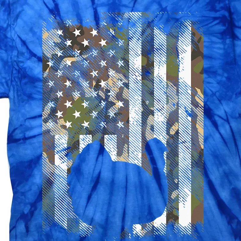 Camo US America Flag Turkey Day Hunting Thanksgiving Gift Tie-Dye T-Shirt