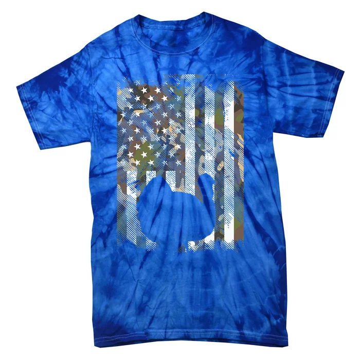 Camo US America Flag Turkey Day Hunting Thanksgiving Gift Tie-Dye T-Shirt