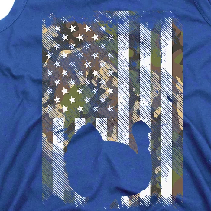 Camo US America Flag Turkey Day Hunting Thanksgiving Gift Tank Top