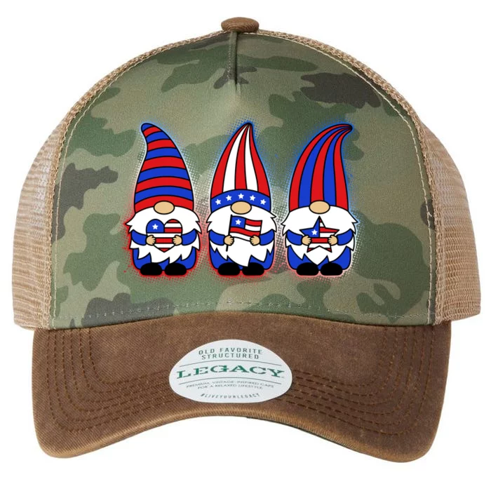 Cute USA American Flag Gnomes Legacy Tie Dye Trucker Hat