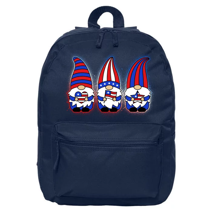 Cute USA American Flag Gnomes 16 in Basic Backpack