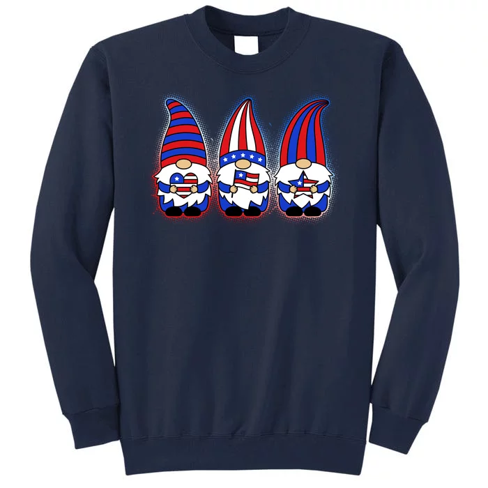 Cute USA American Flag Gnomes Tall Sweatshirt