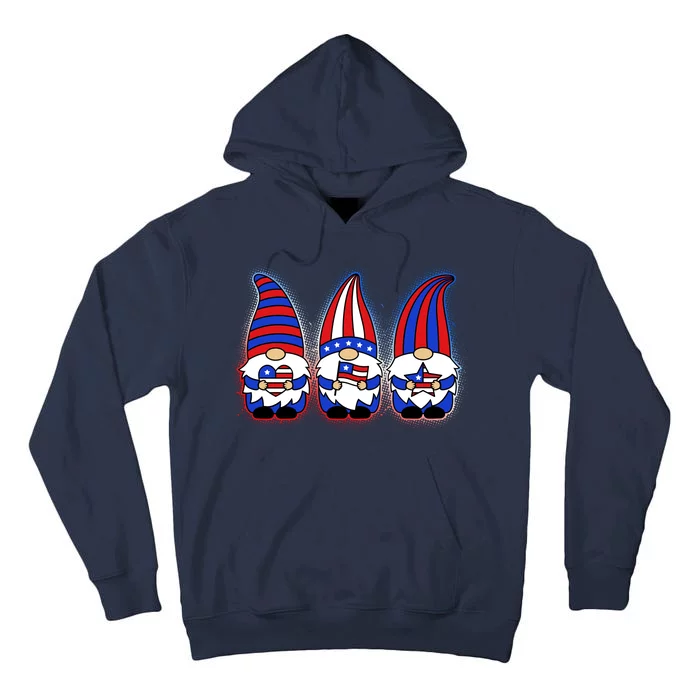 Cute USA American Flag Gnomes Tall Hoodie