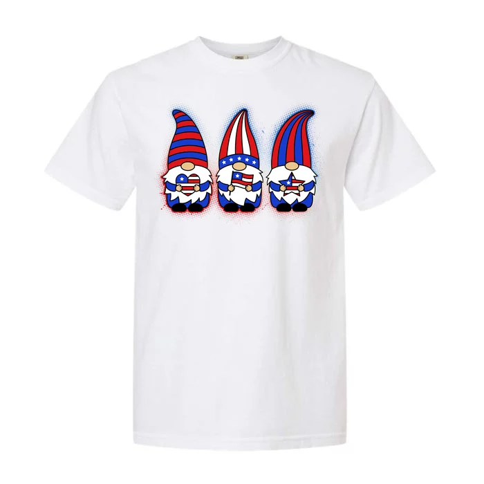 Cute USA American Flag Gnomes Garment-Dyed Heavyweight T-Shirt