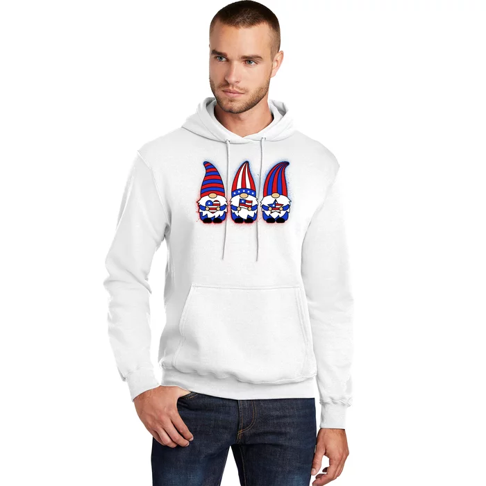 Cute USA American Flag Gnomes Hoodie