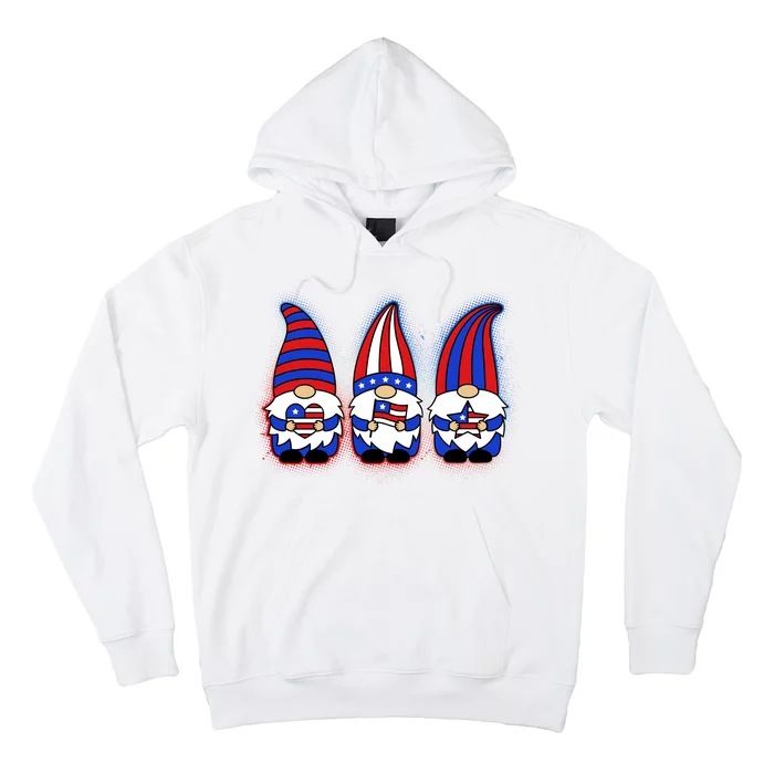 Cute USA American Flag Gnomes Hoodie