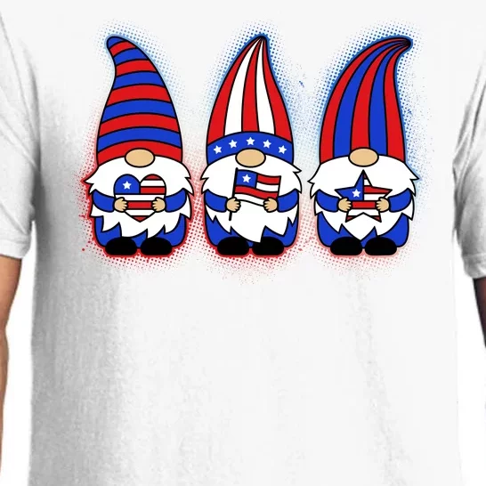 Cute USA American Flag Gnomes Pajama Set