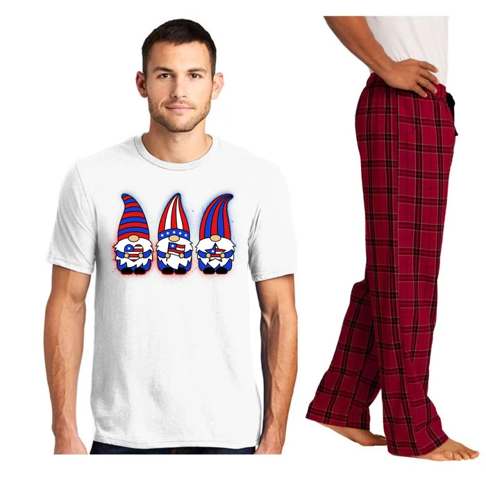 Cute USA American Flag Gnomes Pajama Set