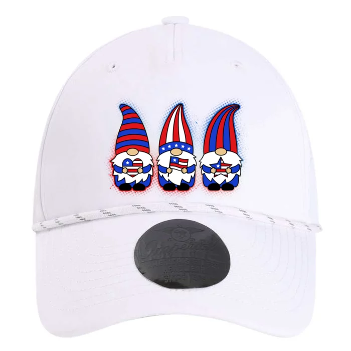 Cute USA American Flag Gnomes Performance The Dyno Cap