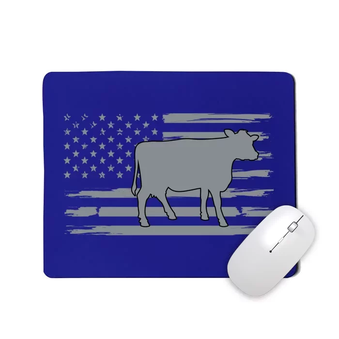 Cow Usa American Flag Funny Cow Lover Owner Cute Gift Mousepad