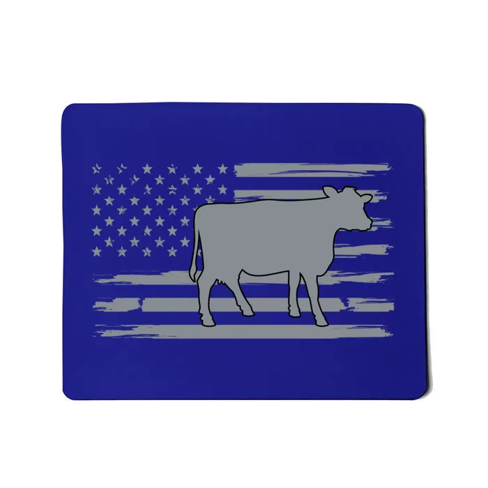 Cow Usa American Flag Funny Cow Lover Owner Cute Gift Mousepad