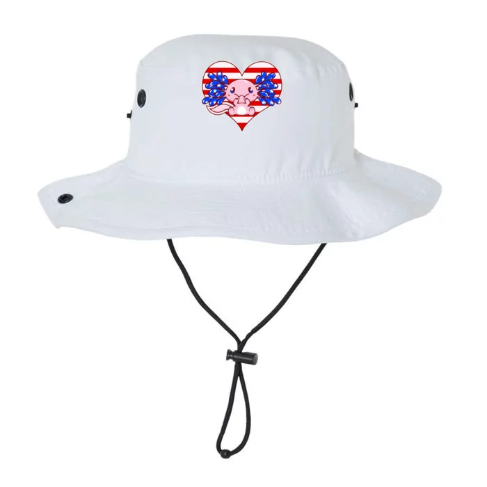 Cute USA American Flag Axolotl Legacy Cool Fit Booney Bucket Hat