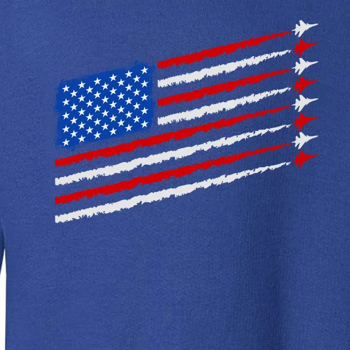 Cool USA American Flag Air Show Jet Planes Toddler Sweatshirt