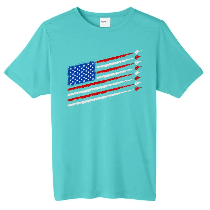 Cool USA American Flag Air Show Jet Planes ChromaSoft Performance T-Shirt