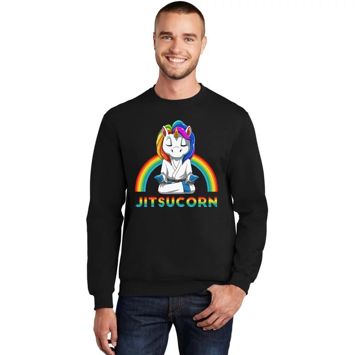 Cute Unicorn Brazilian Jiu-Jitsu MMA BJJ Gift Tall Sweatshirt