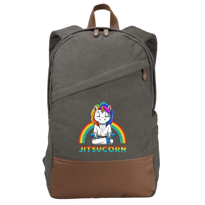 Cute Unicorn Brazilian Jiu-Jitsu MMA BJJ Gift Cotton Canvas Backpack