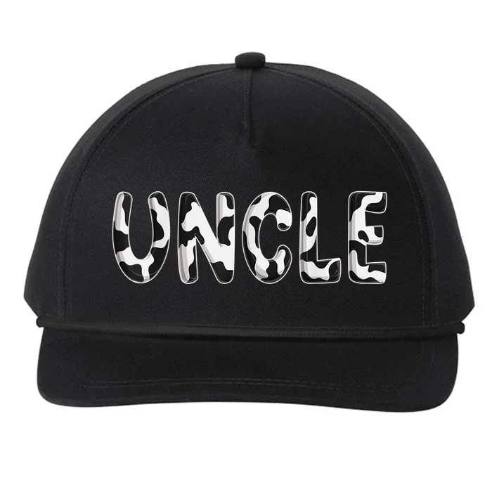 Cow Uncle Birthday Family Matching Fathers Day Boy Girl Snapback Five-Panel Rope Hat