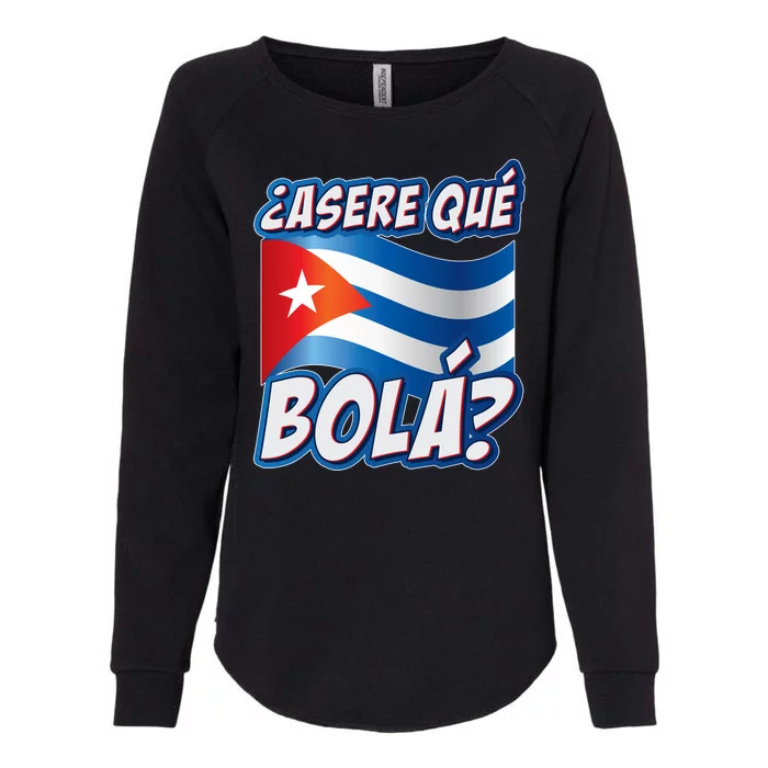 Cuba Asere Que Bola? Womens California Wash Sweatshirt