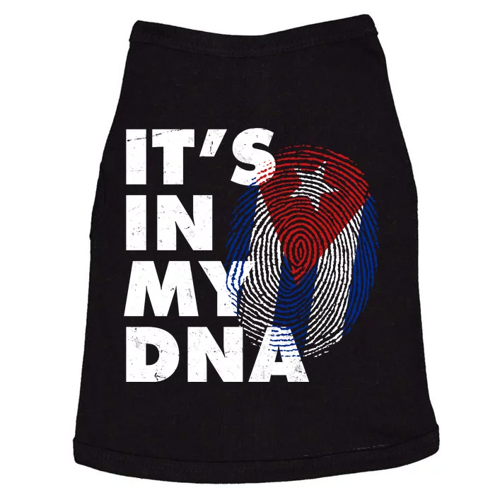 Cuba It's In My DNA Cuban Flag Fingerprint Doggie Tank