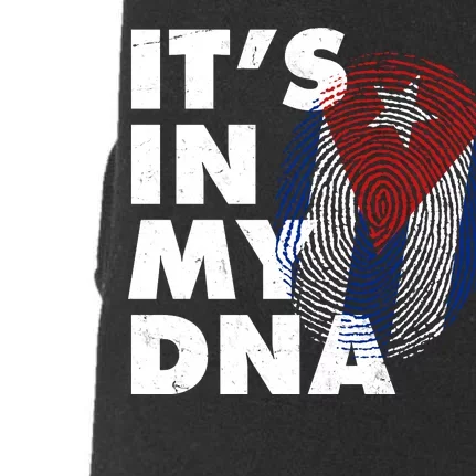 Cuba It's In My DNA Cuban Flag Fingerprint Doggie 3-End Fleece Hoodie