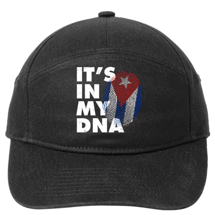 Cuba It's In My DNA Cuban Flag Fingerprint 7-Panel Snapback Hat