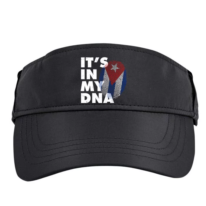 Cuba It's In My DNA Cuban Flag Fingerprint Adult Drive Performance Visor