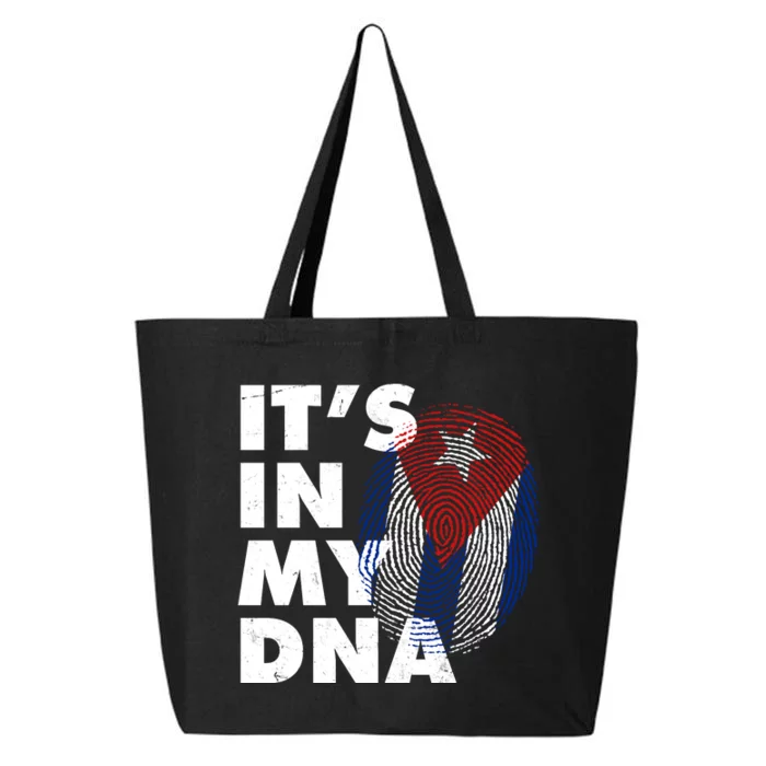 Cuba It's In My DNA Cuban Flag Fingerprint 25L Jumbo Tote