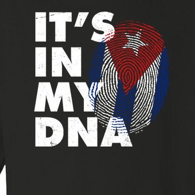 Cuba It's In My DNA Cuban Flag Fingerprint Toddler Long Sleeve Shirt
