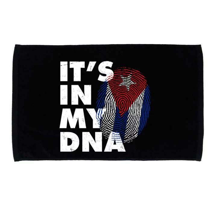 Cuba It's In My DNA Cuban Flag Fingerprint Microfiber Hand Towel