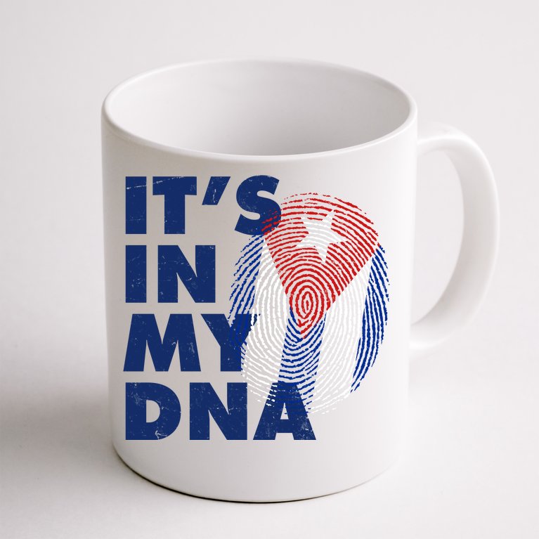 Cuba It's In My DNA Cuban Flag Fingerprint Coffee Mug