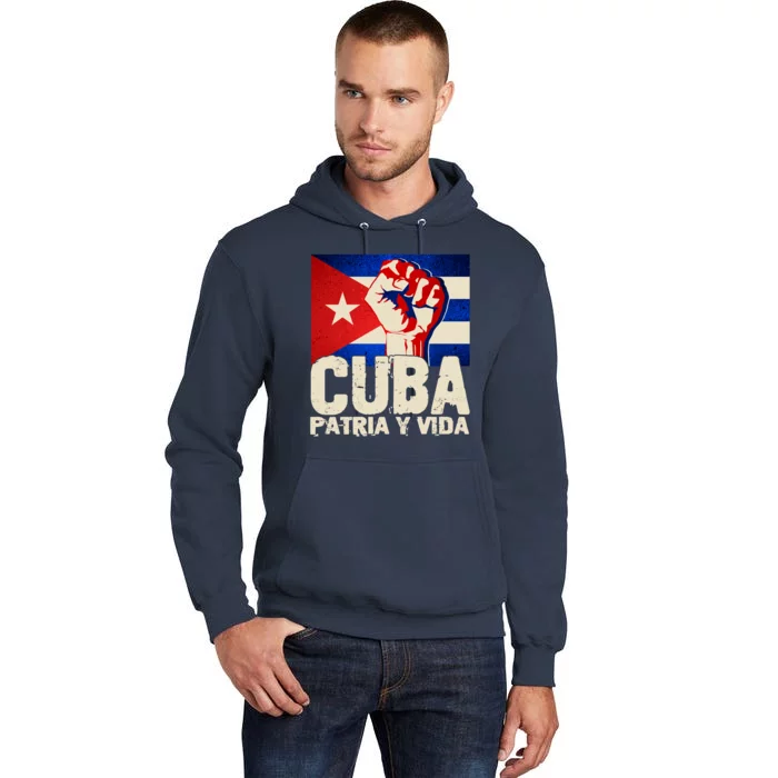 Cuba Patria Y Vida Cuban Flag Protest Fist Tall Hoodie