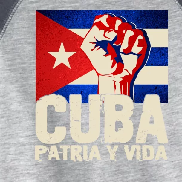 Cuba Patria Y Vida Cuban Flag Protest Fist Toddler Fine Jersey T-Shirt