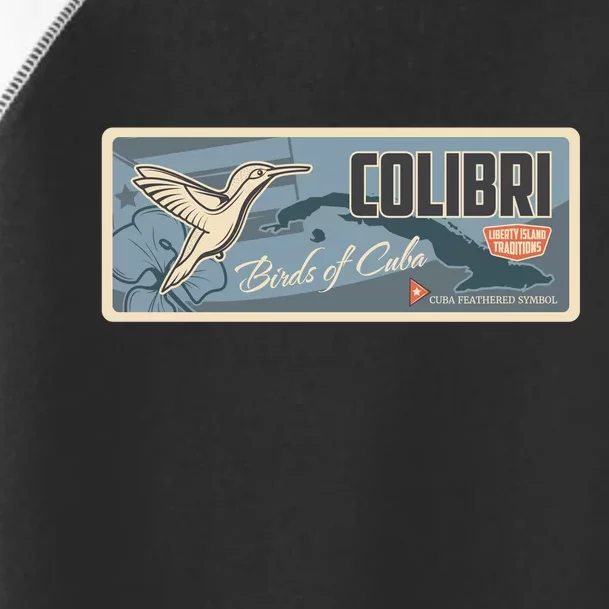 Cuba Travel Retro Banner Bird Watching Colibri Toddler Fine Jersey T-Shirt