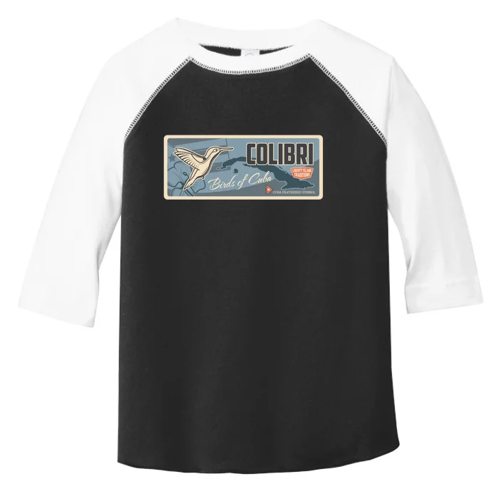 Cuba Travel Retro Banner Bird Watching Colibri Toddler Fine Jersey T-Shirt