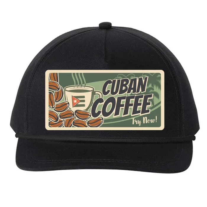 Cuba Travel Retro Banner Cuban Coffee Snapback Five-Panel Rope Hat