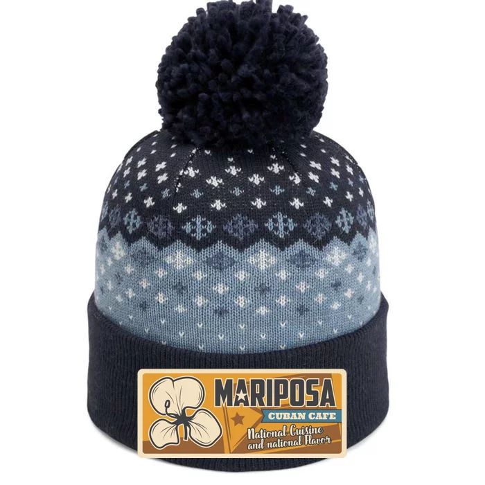 Cuba Travel Retro Cuban Café Mariposa The Baniff Cuffed Pom Beanie