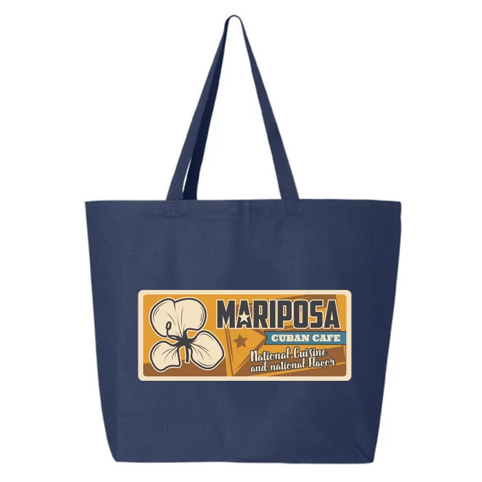 Cuba Travel Retro Cuban Café Mariposa 25L Jumbo Tote