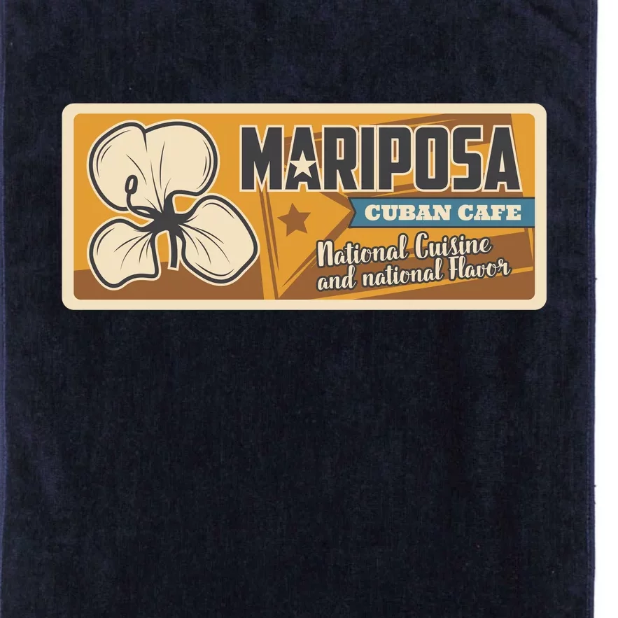 Cuba Travel Retro Cuban Café Mariposa Platinum Collection Golf Towel