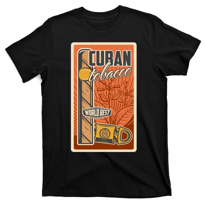 Cuba Travel Retro Cuban Cigar Tabaco T-Shirt