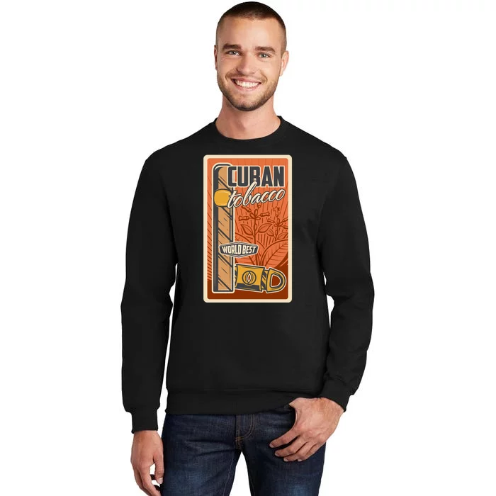 Cuba Travel Retro Cuban Cigar Tabaco Tall Sweatshirt