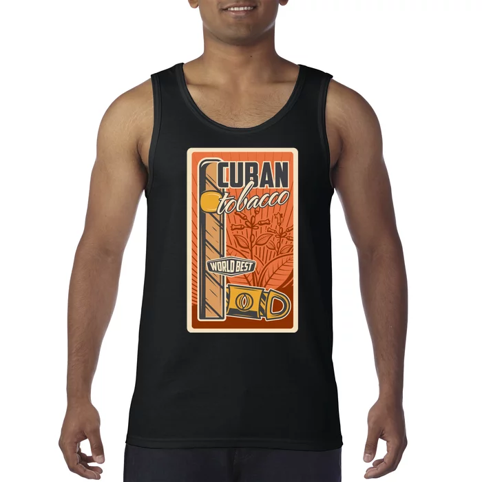 Cuba Travel Retro Cuban Cigar Tabaco Tank Top