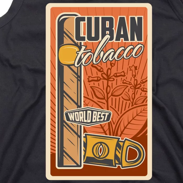 Cuba Travel Retro Cuban Cigar Tabaco Tank Top