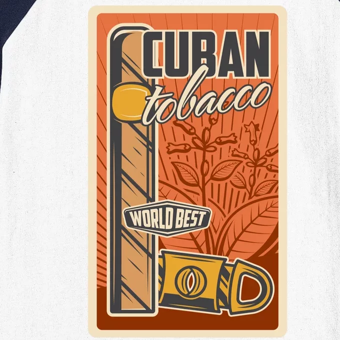 Cuba Travel Retro Cuban Cigar Tabaco Baseball Sleeve Shirt