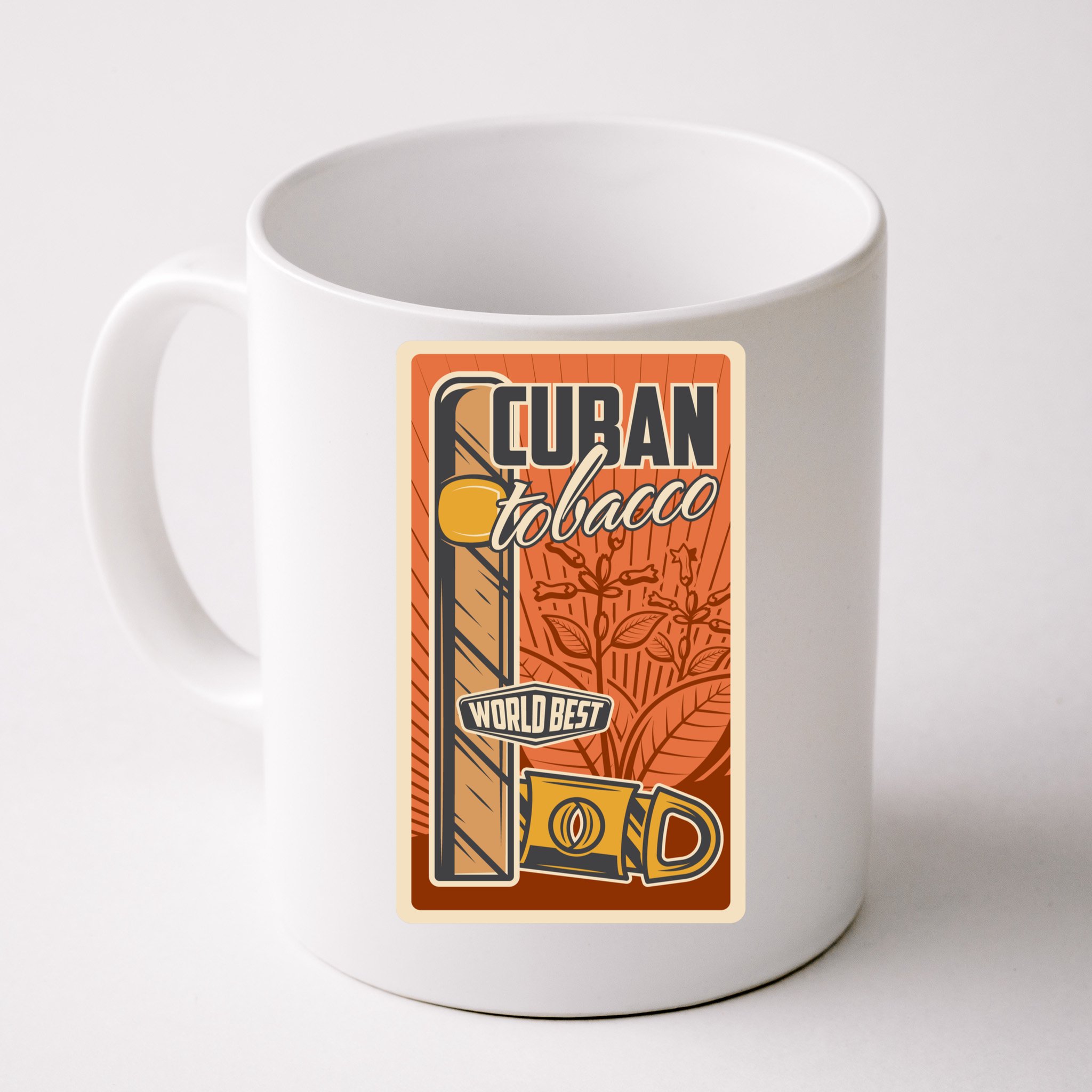 Cuba Travel Retro Banner Cuban Coffee Front & Back Coffee Mug