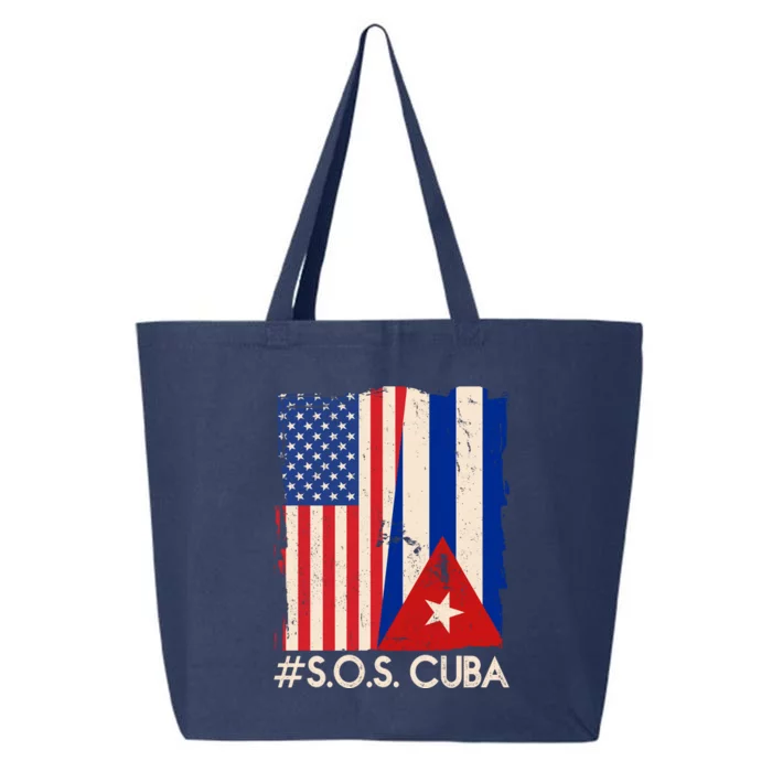 Cuba USA Flags United #S.O.S.CUBA 25L Jumbo Tote