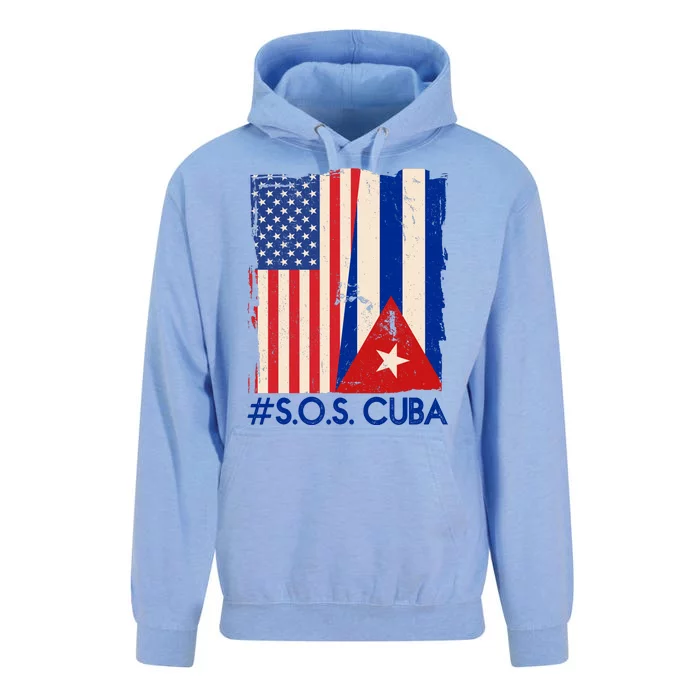 Cuba USA Flags United #S.O.S.CUBA Unisex Surf Hoodie