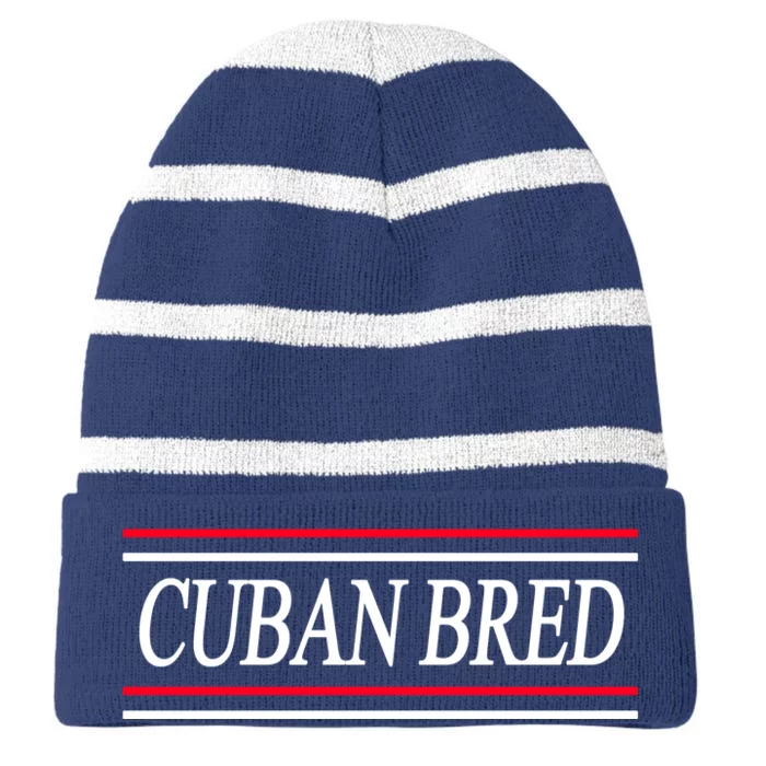 Cuban Bred Striped Beanie with Solid Band