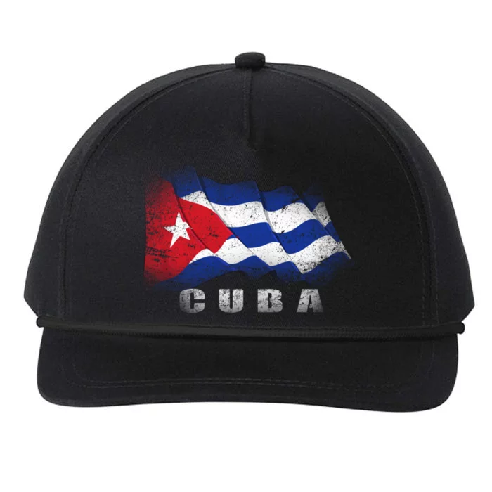 Cuban Flag Cuba Snapback Five-Panel Rope Hat