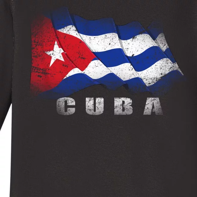 Cuban Flag Cuba Baby Long Sleeve Bodysuit